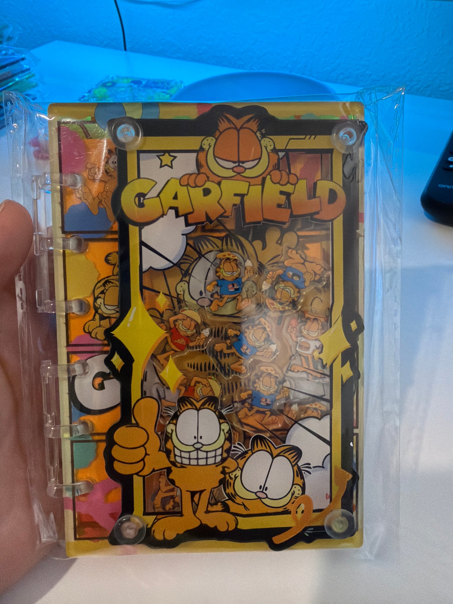 A6 orange cat shaker notebook