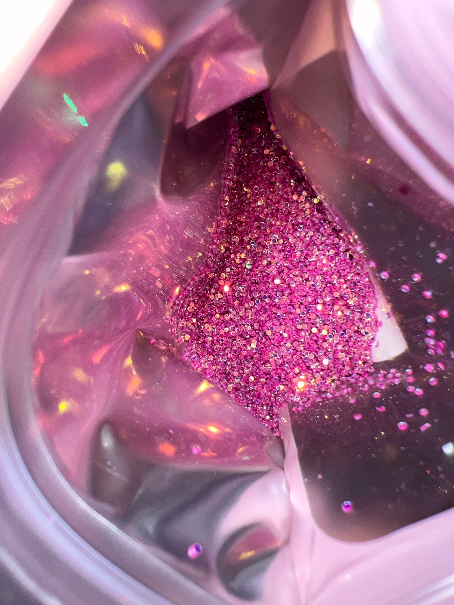 Pink SM circle Glitter