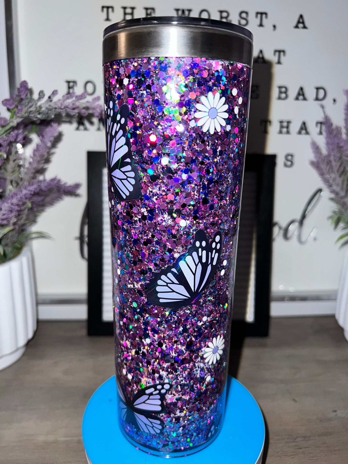 glitter tumbler