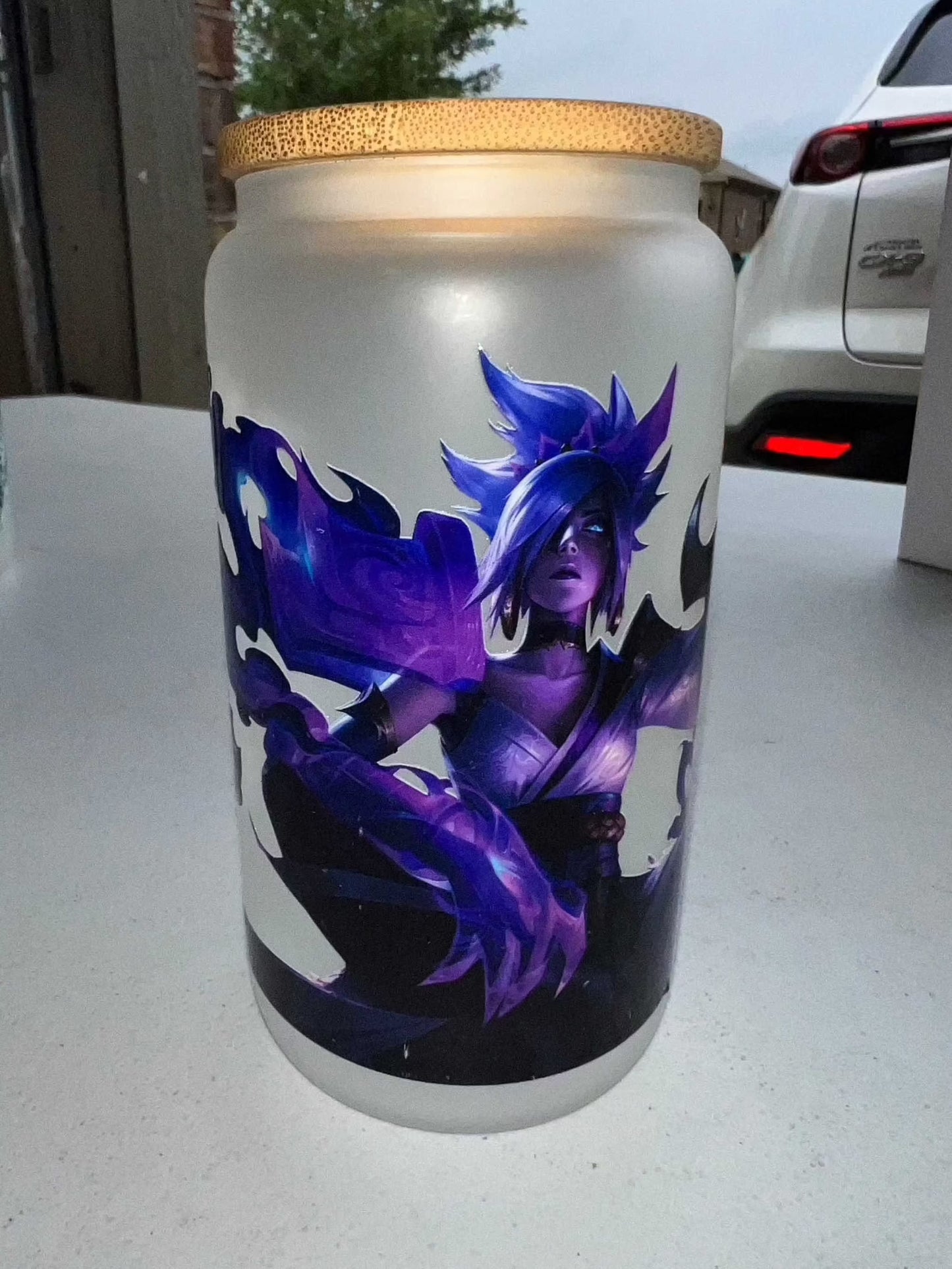 16oz Frosted Glass Cups