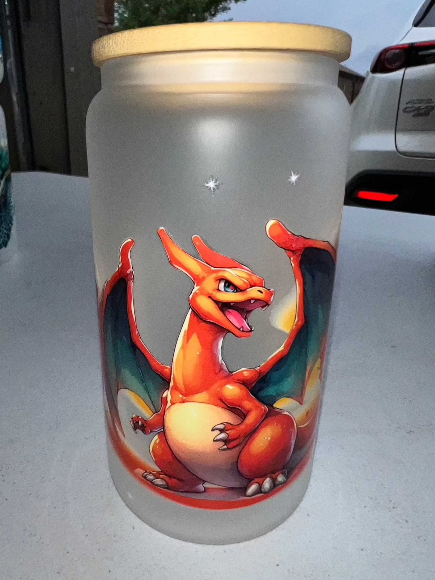 16oz Frosted Glass Cups