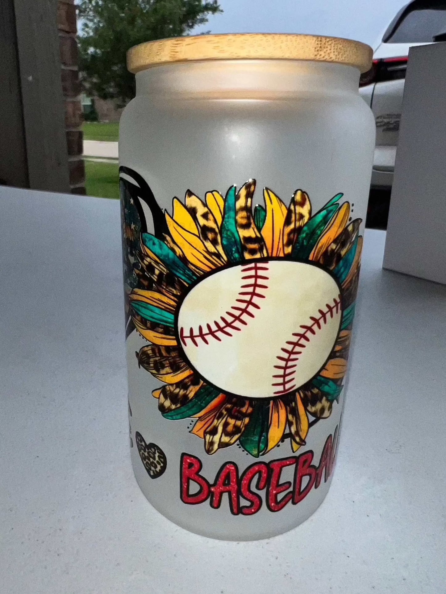 16oz Frosted Glass Cups