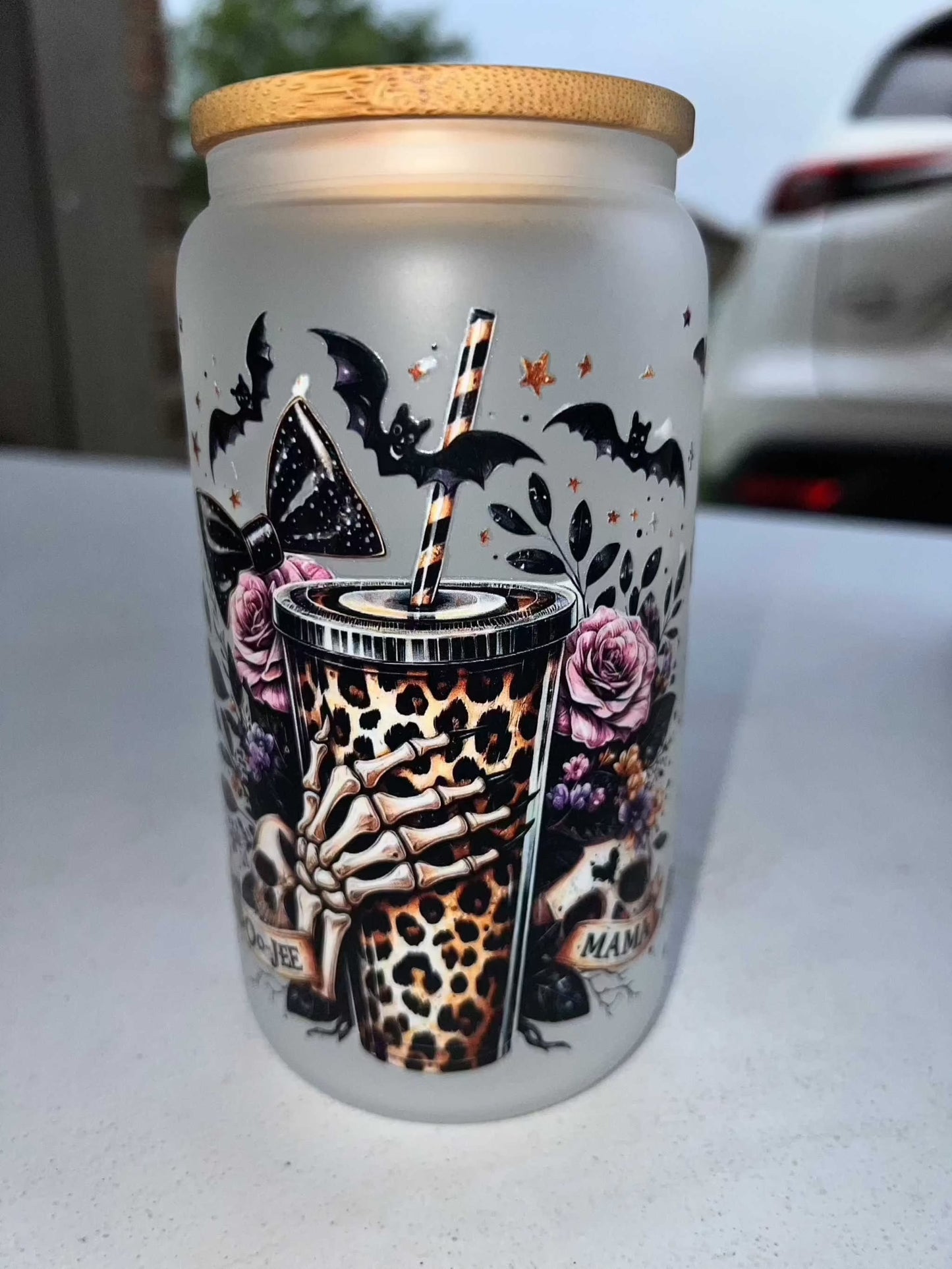 16oz Frosted Glass Cups
