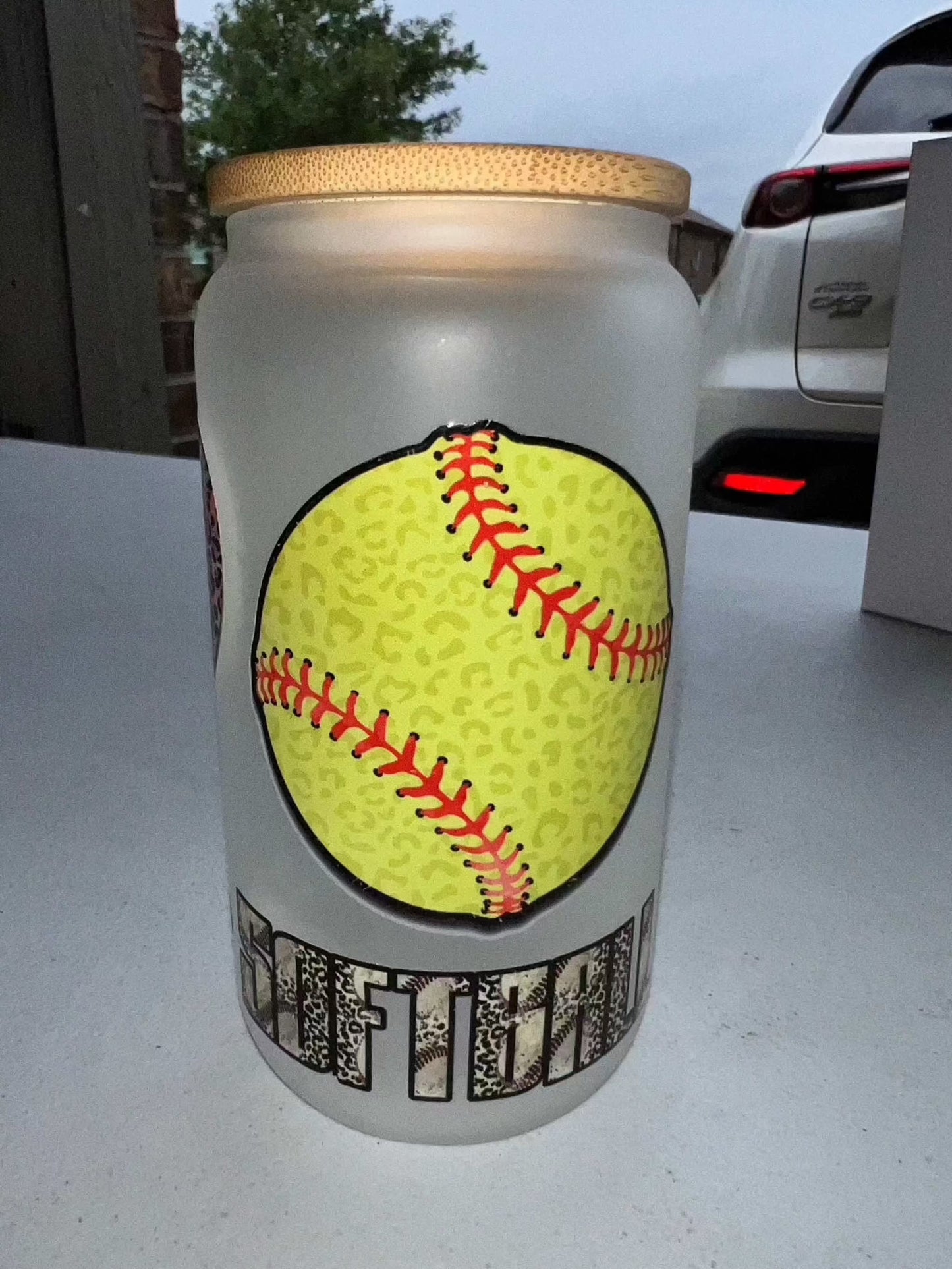 16oz Frosted Glass Cups