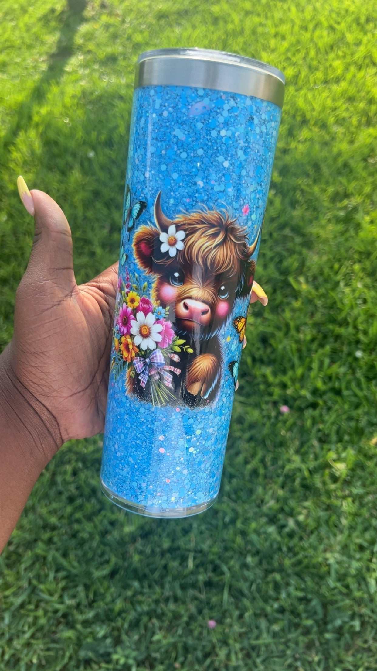 glitter tumbler