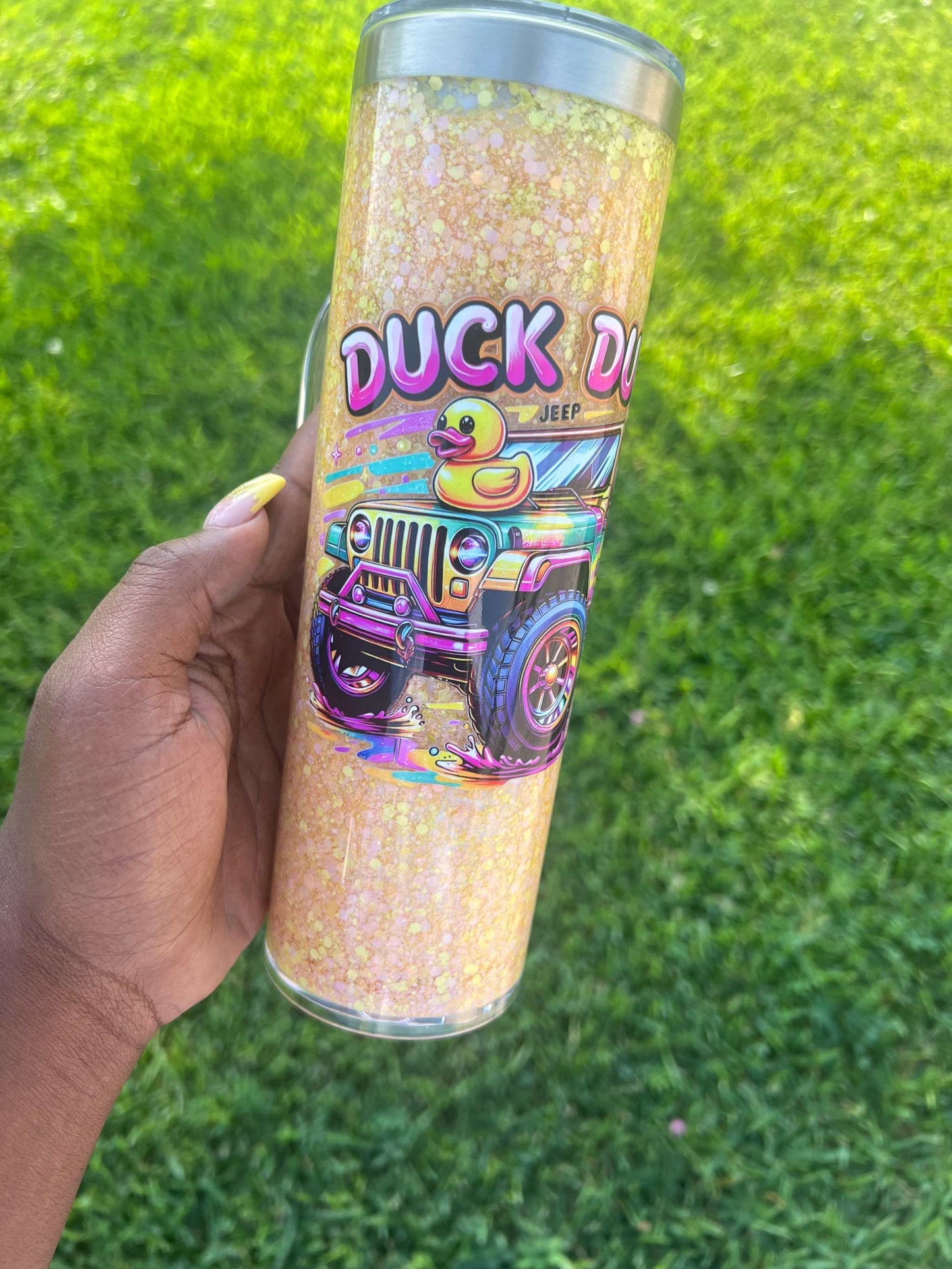 glitter tumbler