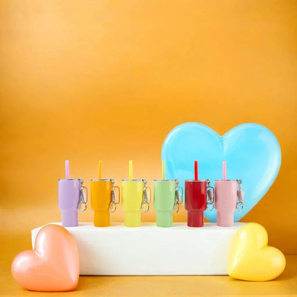 Colorful leak-proof travel bottles set with heart decoration, perfect for toiletries and TSA-approved.