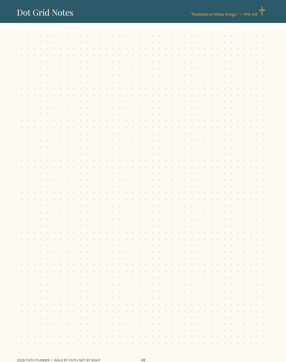 2026 Digital Planner (Faith 50 page Digital download)