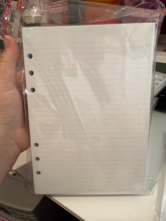 A5 plain binder paper