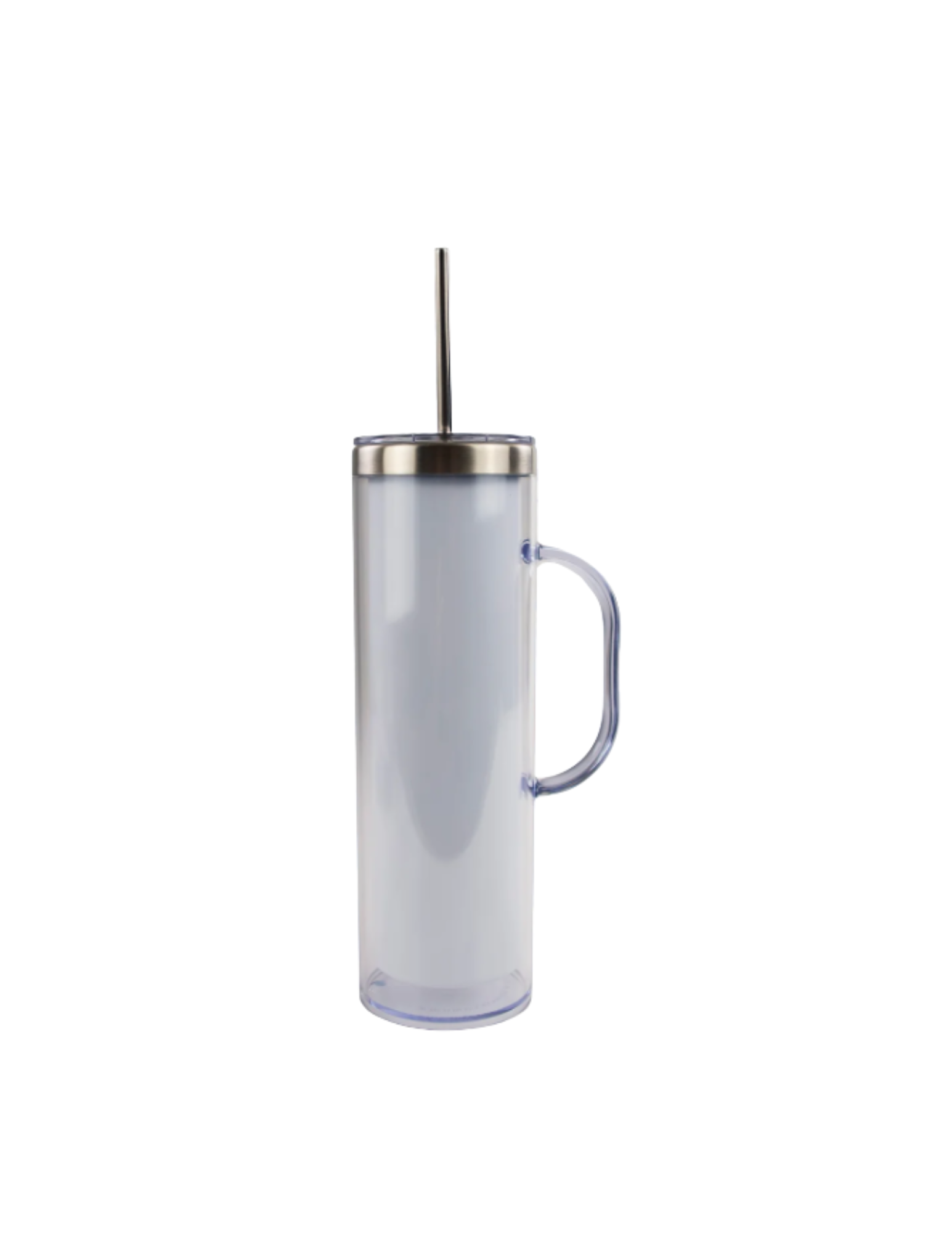 20oz Story Board with handle, stainless steel tumbler, sublimation-ready.