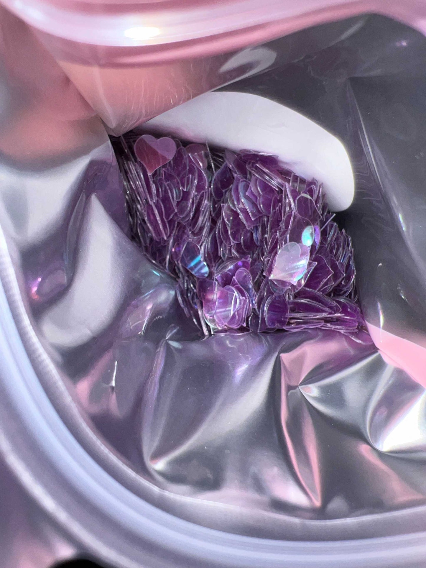 Purple Hearts Glitter