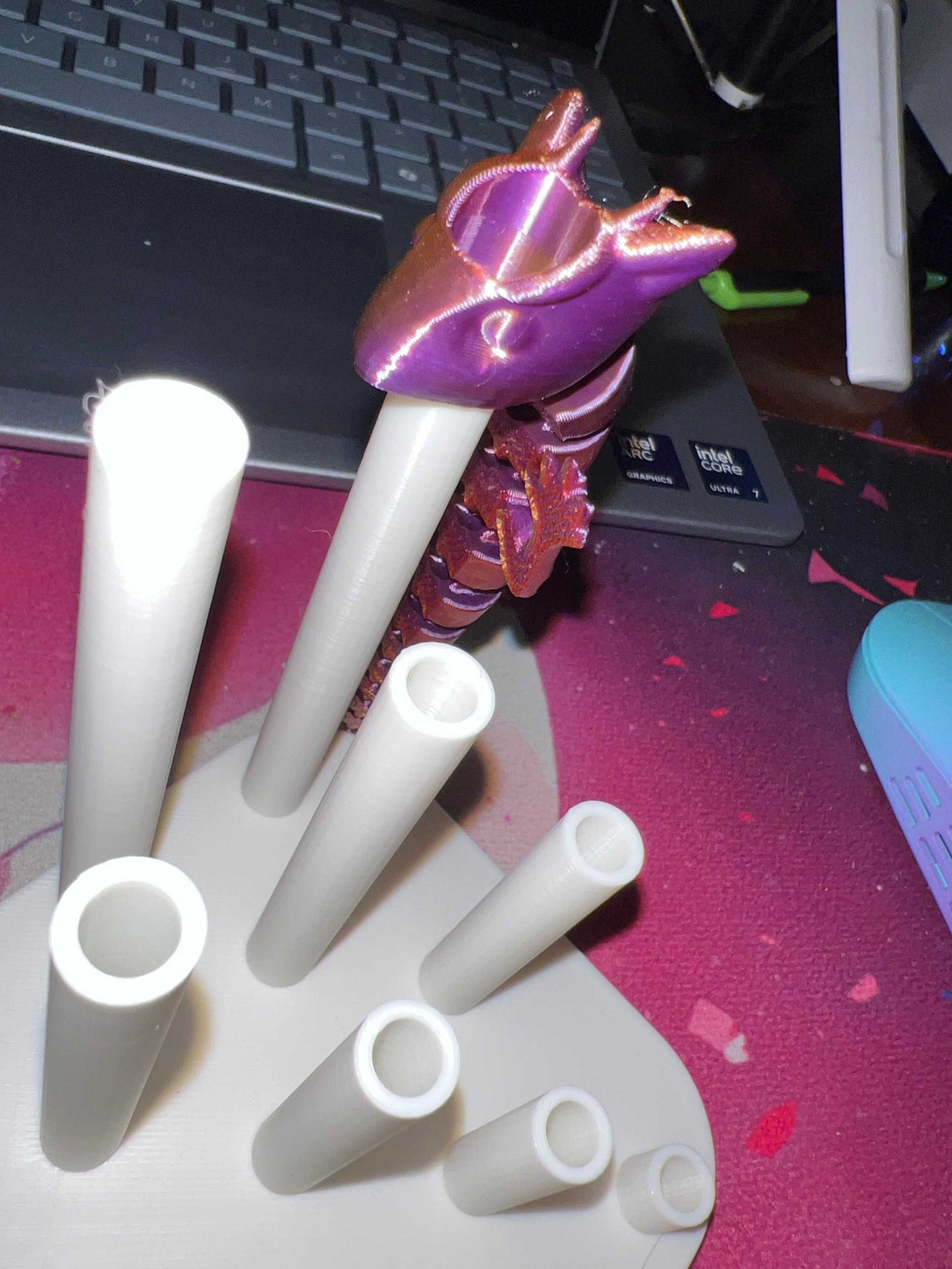 Dragon 3d straw toppers