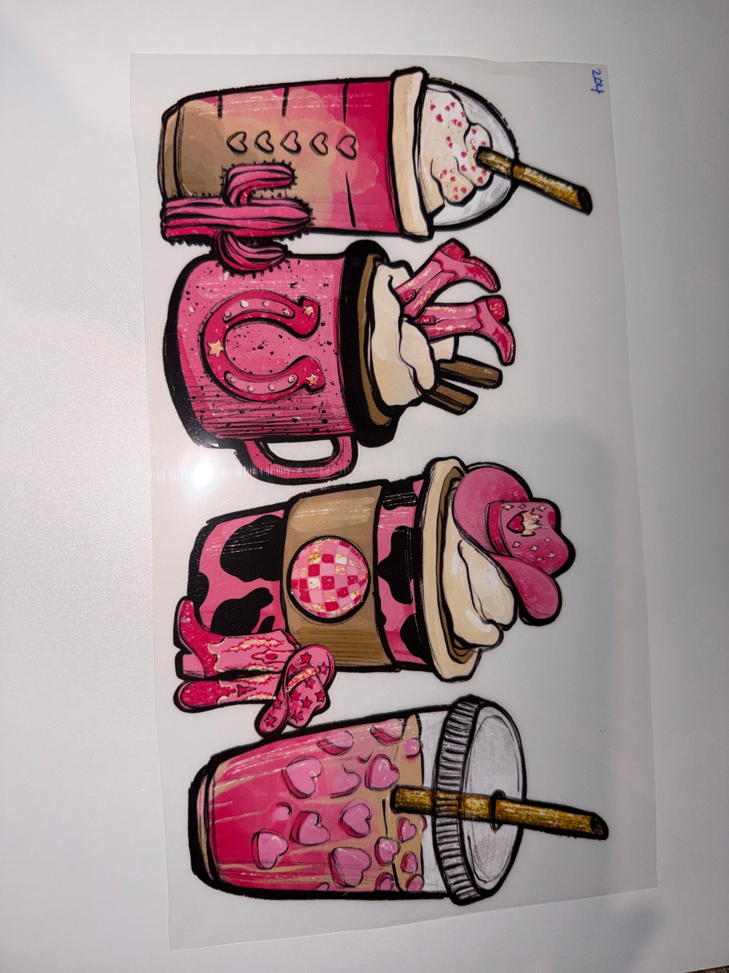 Western cups pink