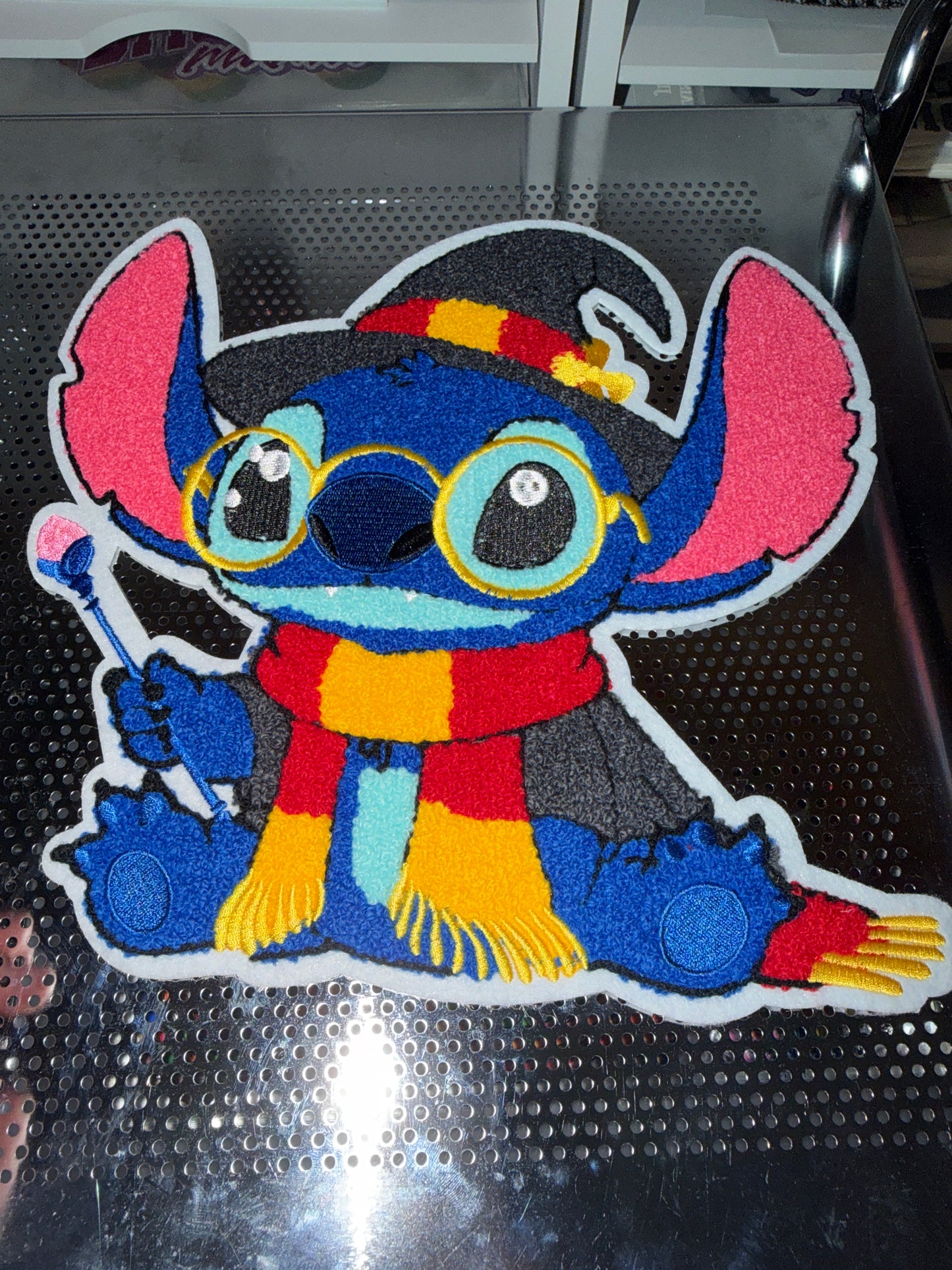 Blue alien wizard patch