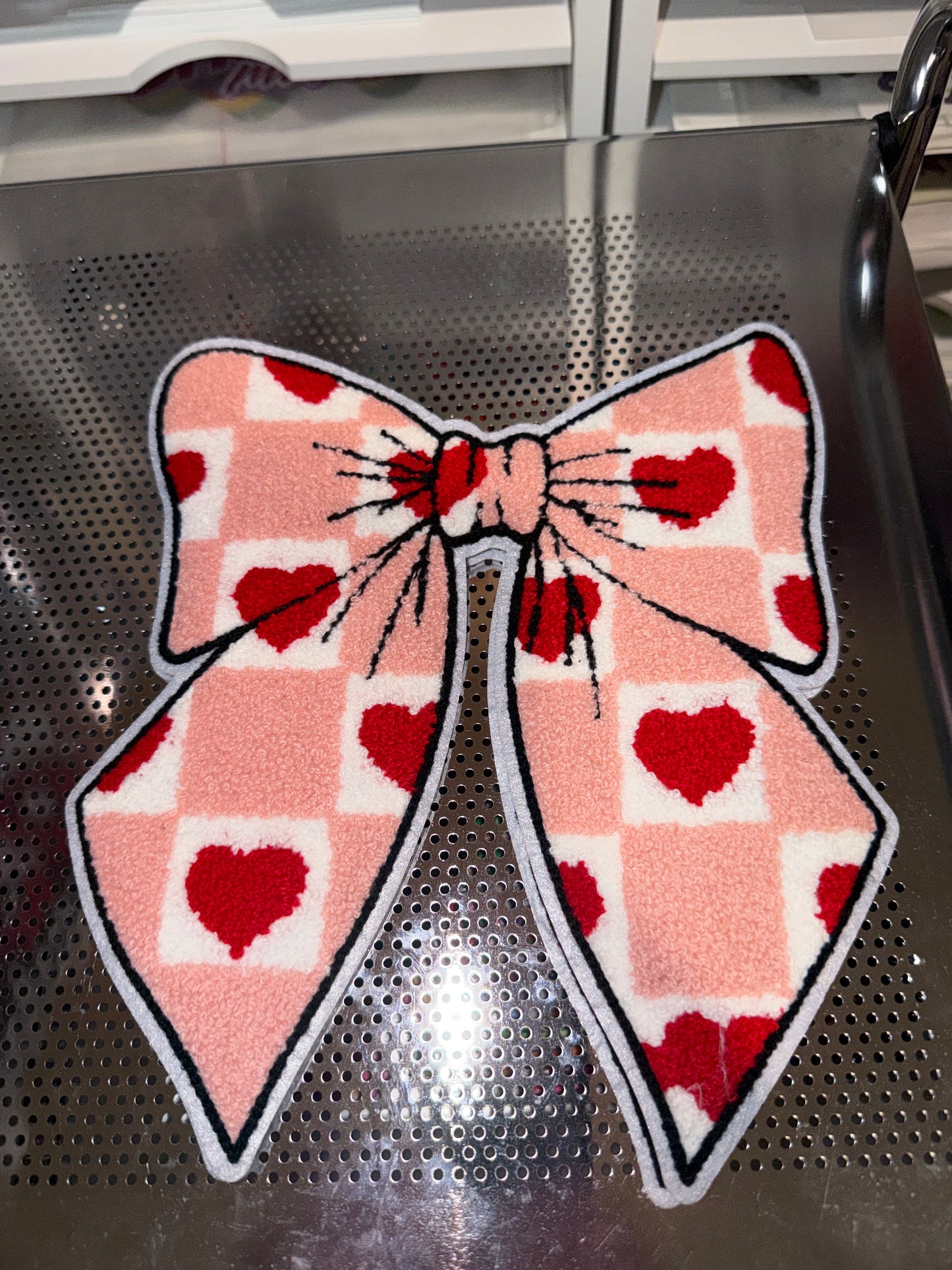 Heart bow patch