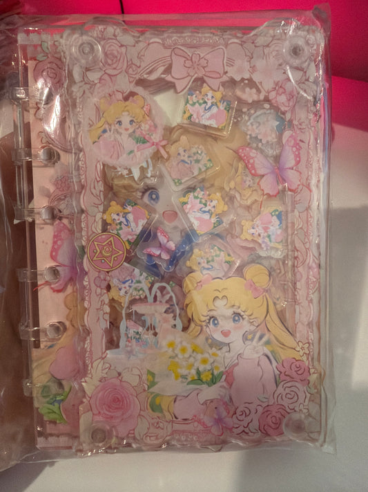 A6 sailormoon shaker notebook