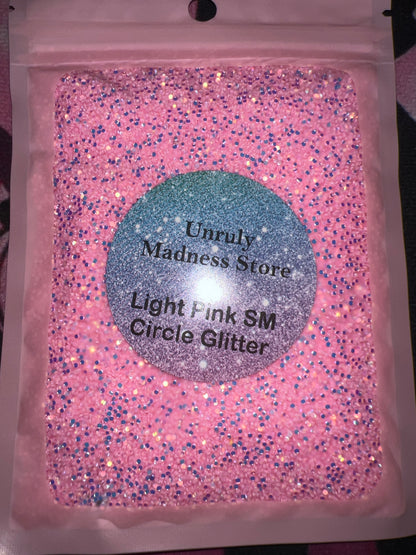 Light Pink SM circle Glitter