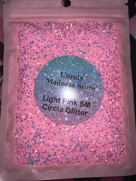 Light Pink SM circle Glitter