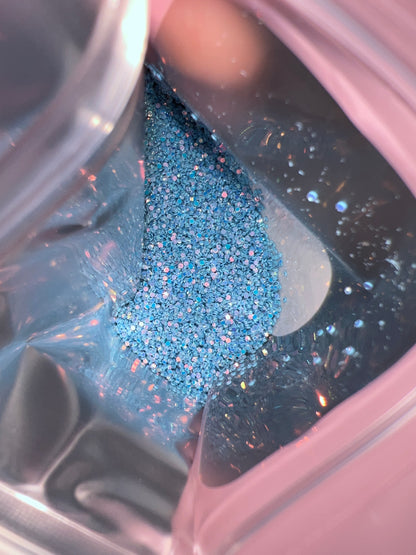 Blue SM circle Glitter