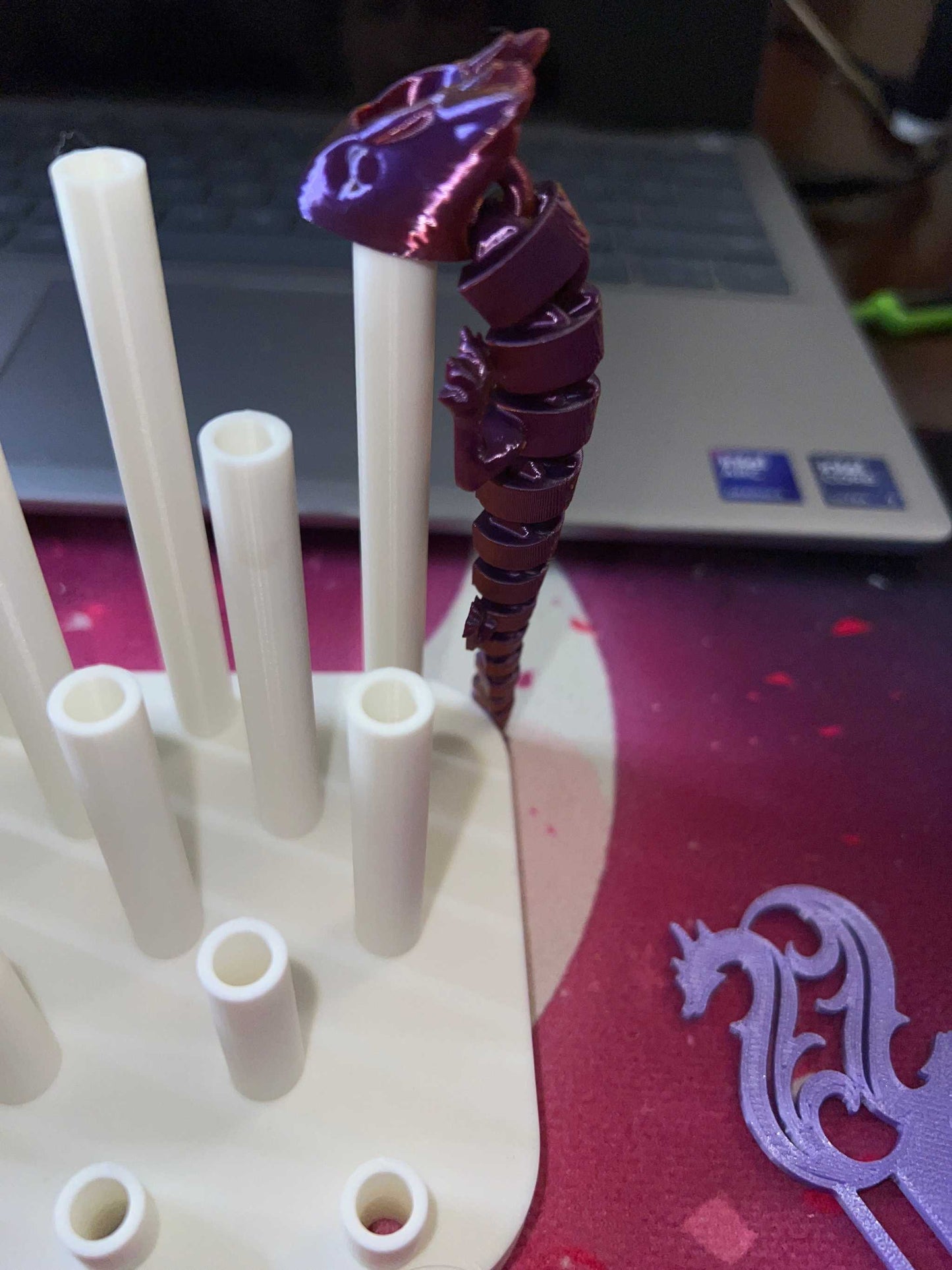 Dragon 3d straw toppers