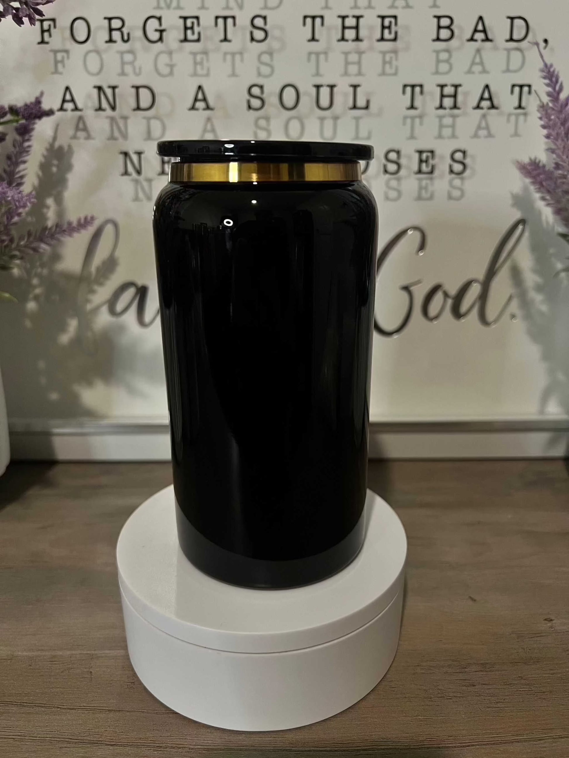 16oz Glossy Stainless Steel Tumbler