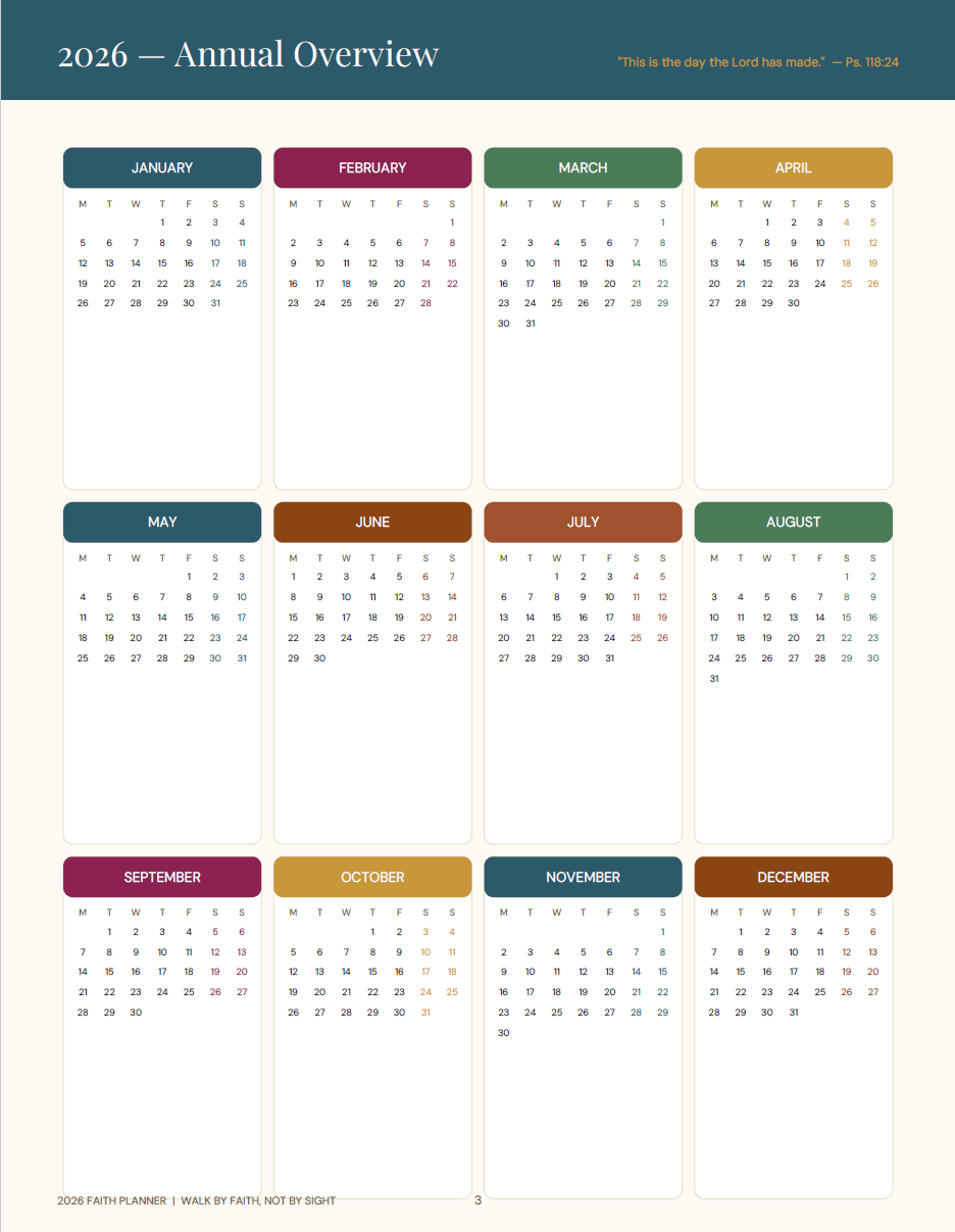 2026 Digital Planner (Faith 50 page Digital download)