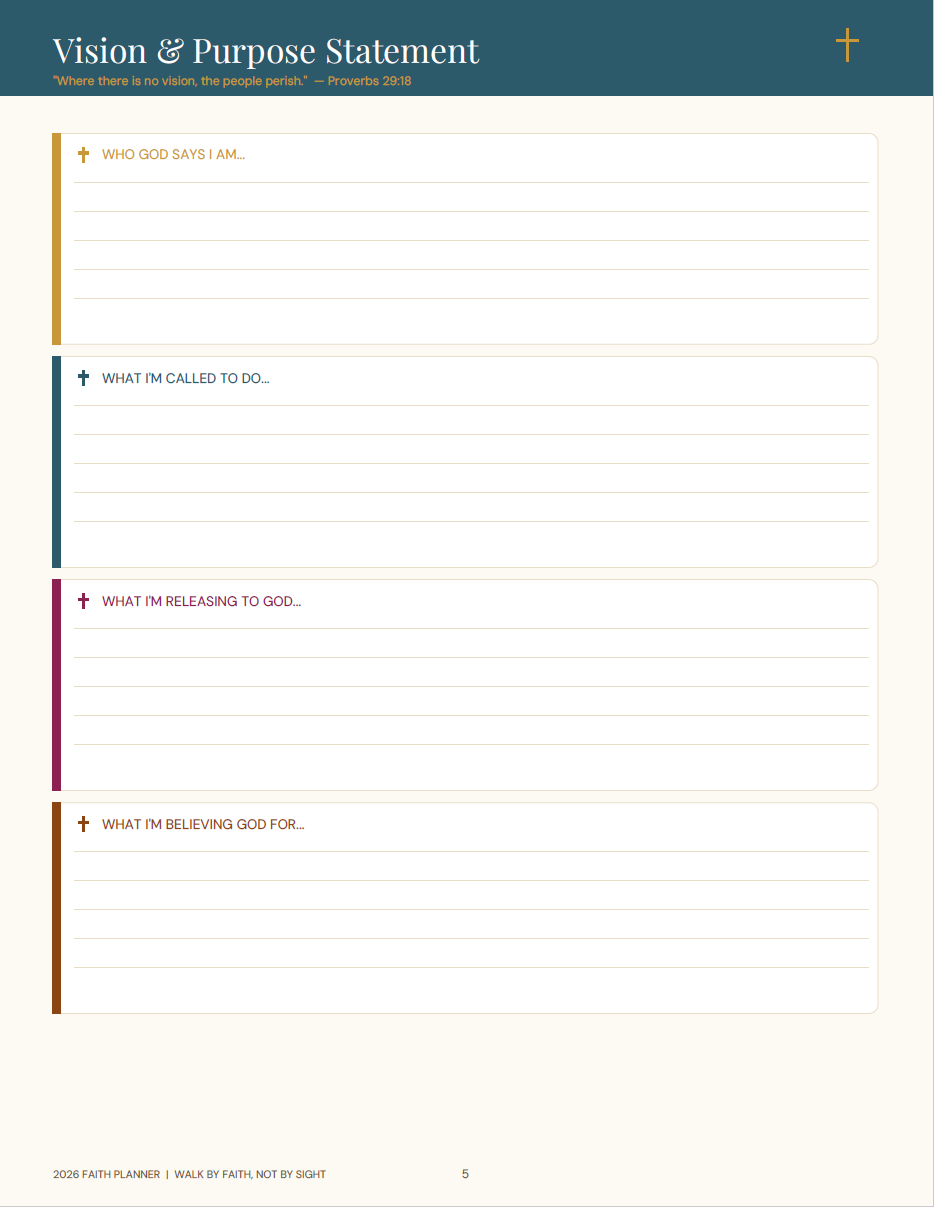 2026 Digital Planner (Faith 50 page Digital download)