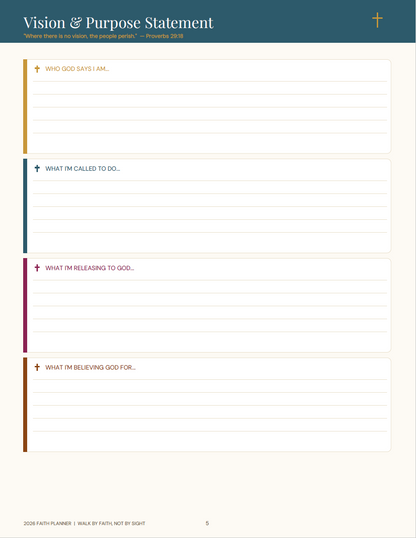 2026 Digital Planner (Faith 50 page Digital download)