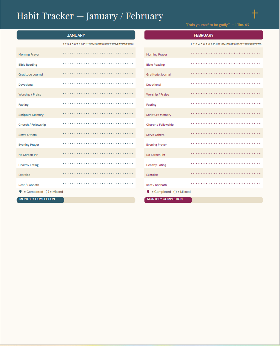 2026 Digital Planner (Faith 50 page Digital download)