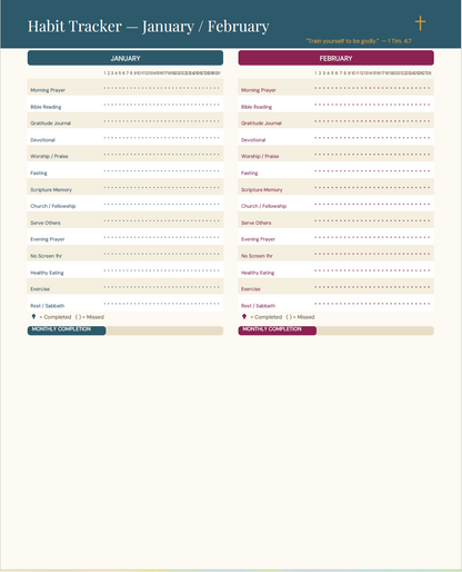 2026 Digital Planner (Faith 50 page Digital download)