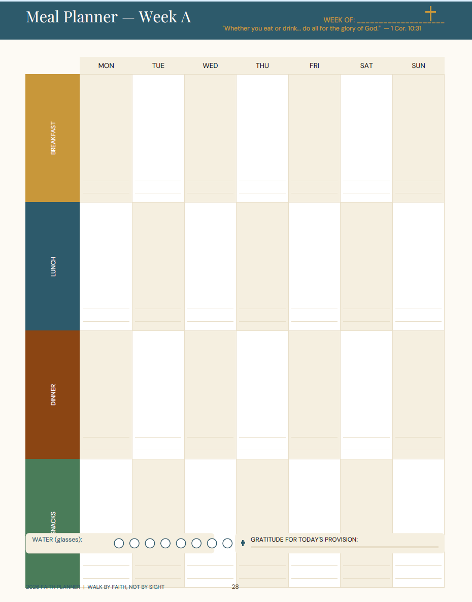 2026 Digital Planner (Faith 50 page Digital download)