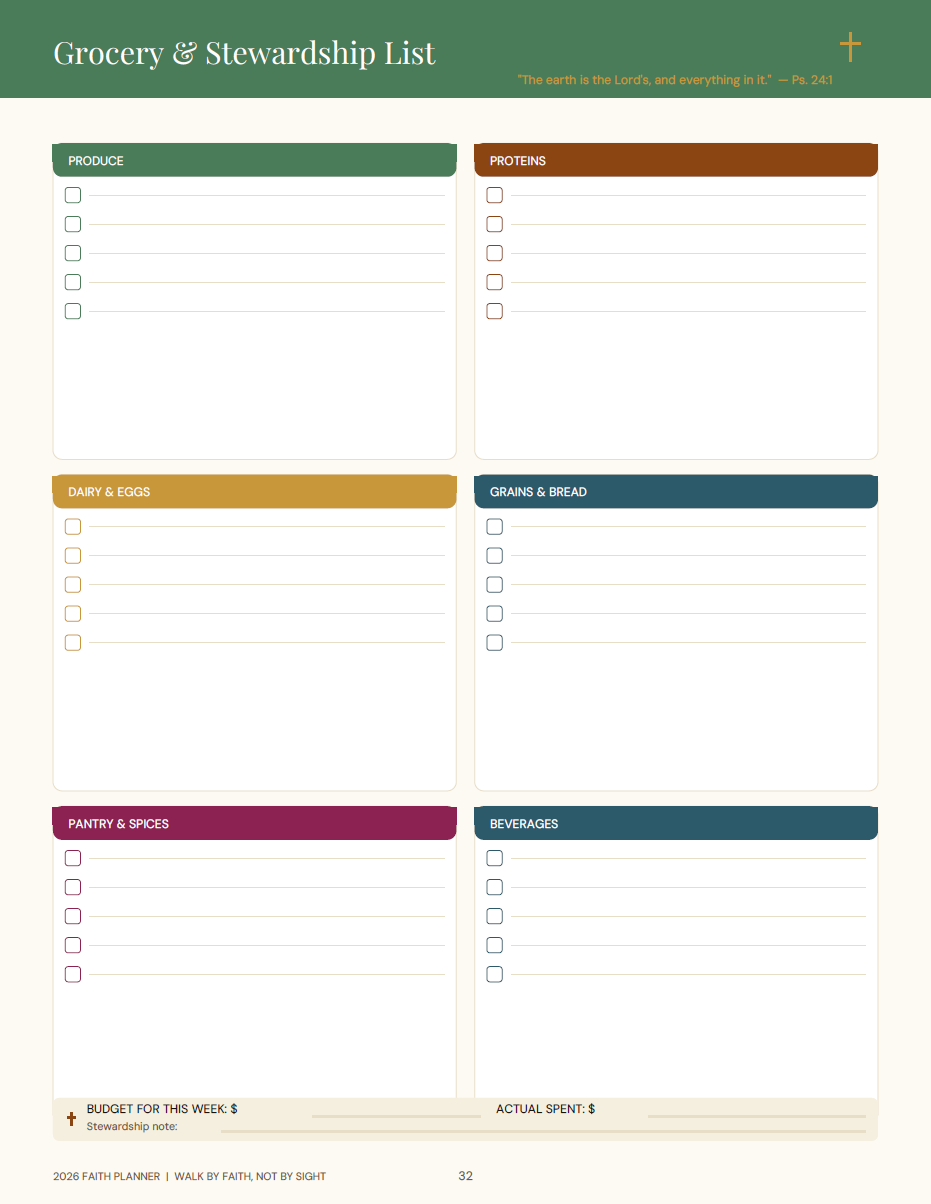2026 Digital Planner (Faith 50 page Digital download)