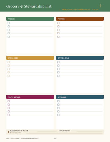 2026 Digital Planner (Faith 50 page Digital download)