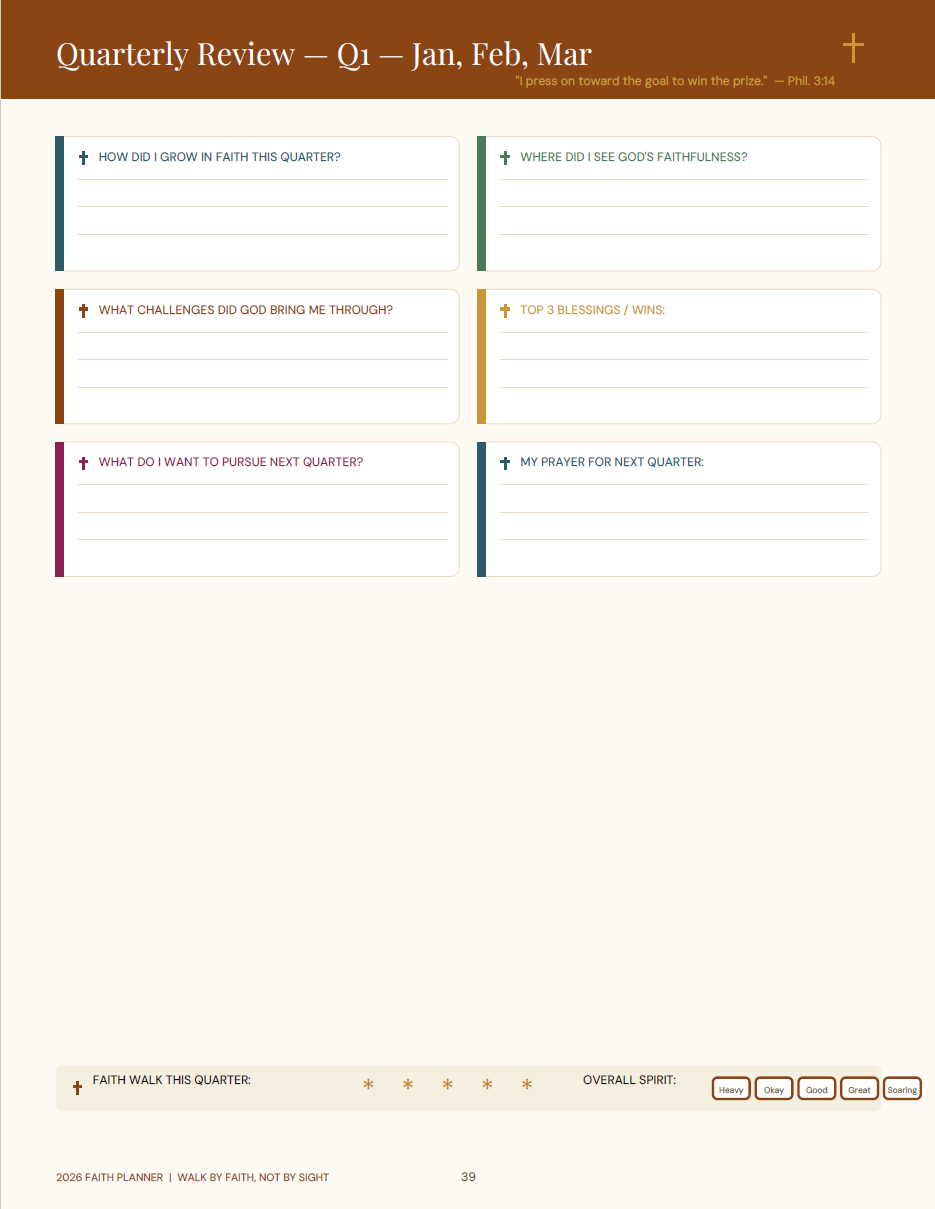 2026 Digital Planner (Faith 50 page Digital download)