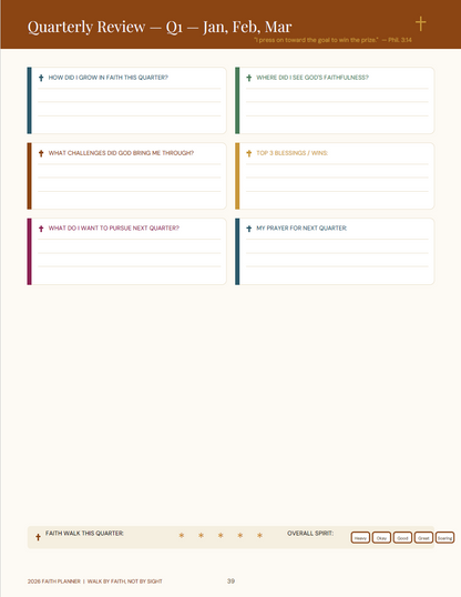 2026 Digital Planner (Faith 50 page Digital download)