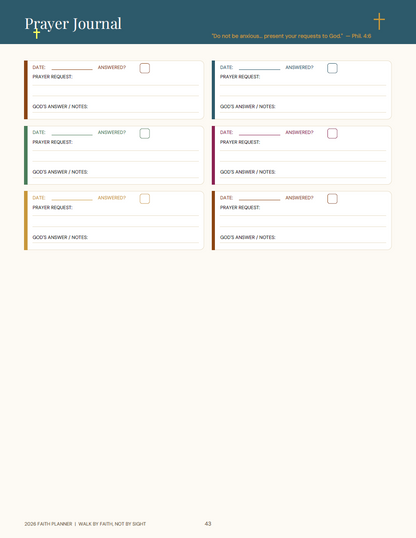 2026 Digital Planner (Faith 50 page Digital download)