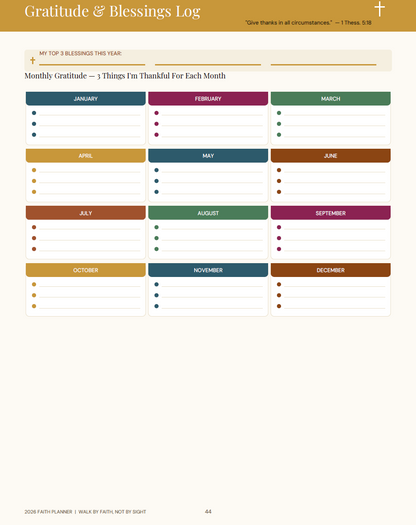 2026 Digital Planner (Faith 50 page Digital download)