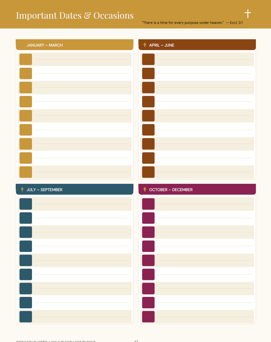 2026 Digital Planner (Faith 50 page Digital download)