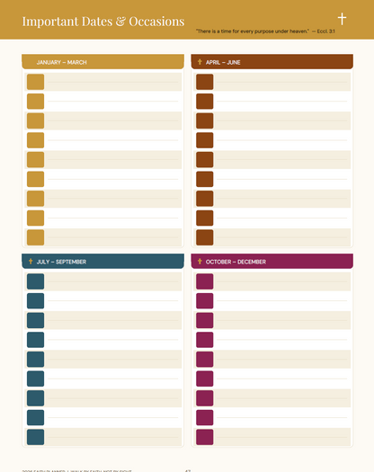2026 Digital Planner (Faith 50 page Digital download)