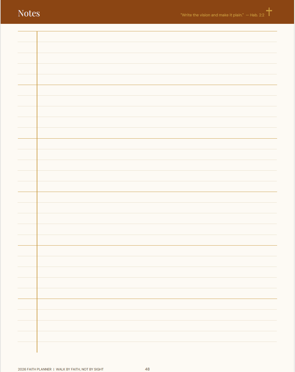 2026 Digital Planner (Faith 50 page Digital download)