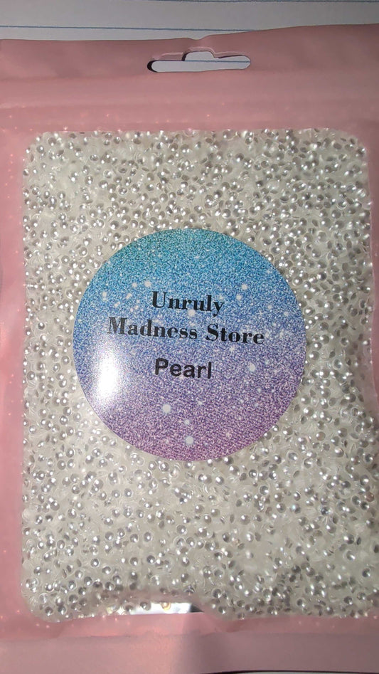 2oz Pearl polyester glitter in resealable pink packaging
