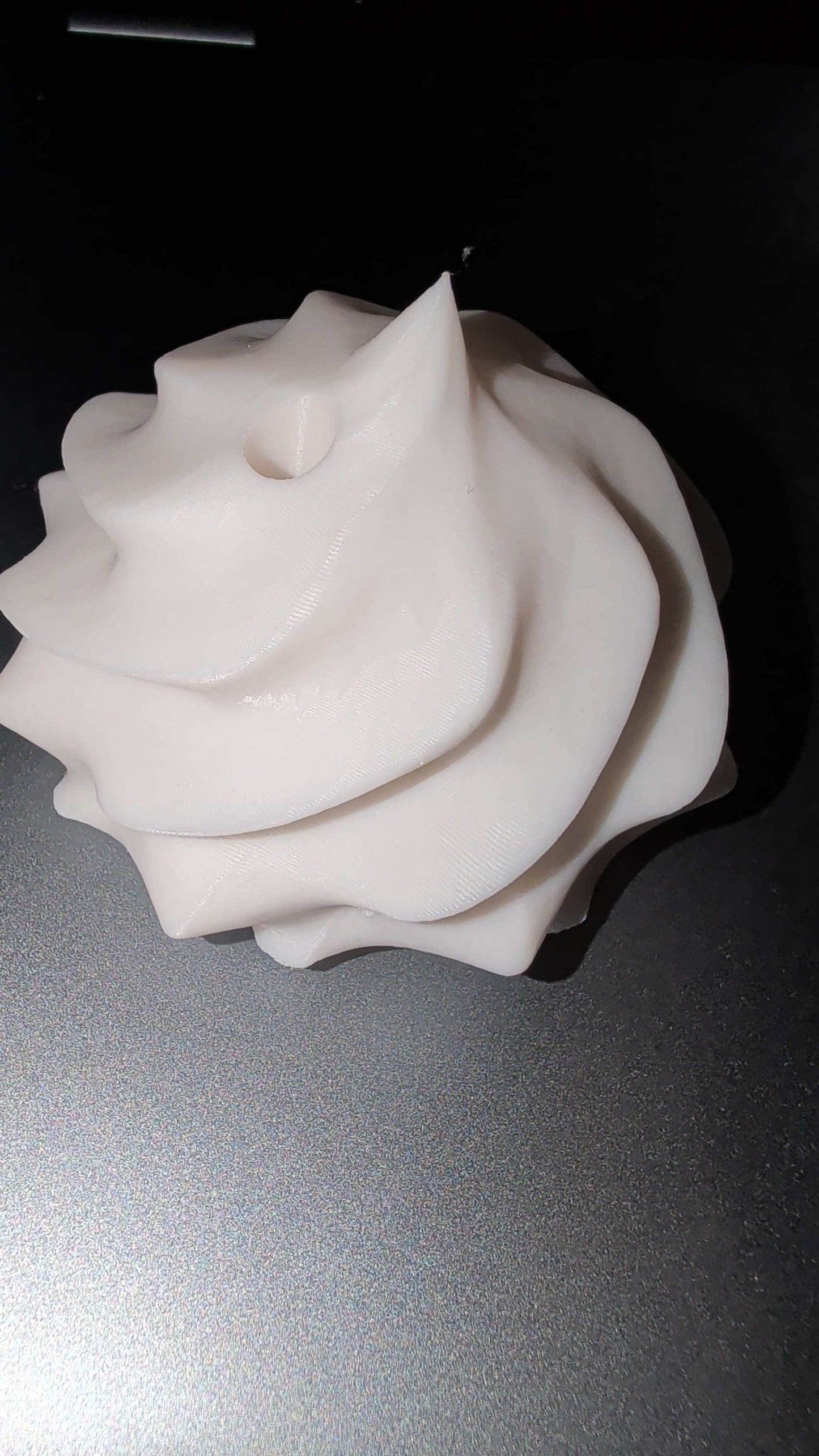 12oz whipped icing straw topper swirl on black background
