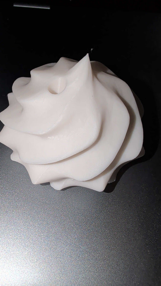 12oz whipped icing straw topper swirl on black background